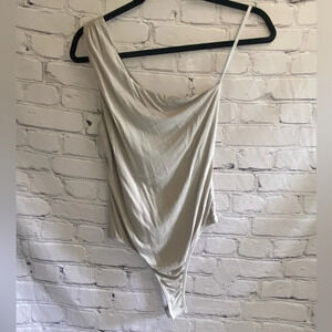 5/$20‎ Women’s 21 Saints Gray One Shoulder Bodysuit One Piece Medium